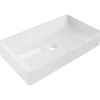 Vasque à poser rectangulaire, céramique 62x35,5x11,5 cm Blanc