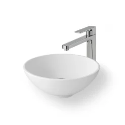Vasque à poser ronde 38 cm en Solid surface - Coppa