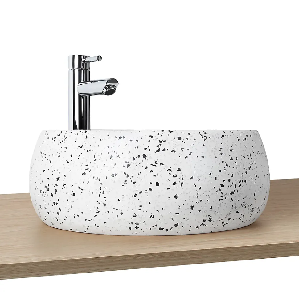 Vasque à poser ronde coloris Terrazzo Ø40 x H.15 cm