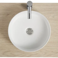 Vasque à poser ronde céramique blanc mat Ø36 x H.12 cm Homesight Romeo