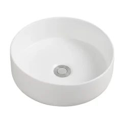 Vasque à poser ronde céramique blanc mat Ø36 x H.12 cm Homesight Romeo