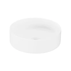 Vasque à poser ronde céramique blanc mat GoodHome Samal