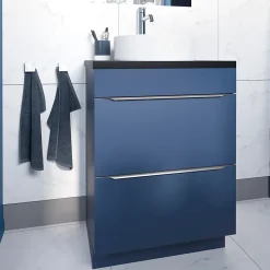 Vasque à poser ronde céramique blanc mat GoodHome Samal