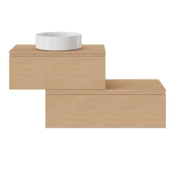 Vasque à poser ronde céramique blanc mat GoodHome Samal
