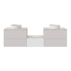 Vasque à poser ronde céramique blanc mat GoodHome Samal