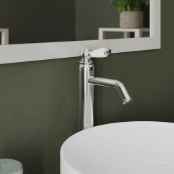 Vasque à poser ronde céramique blanc mat GoodHome Samal