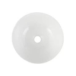 Vasque à poser ronde céramique blanc brillant Ø30 x H.16 cm Homesight Ramy