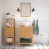 Vasque à poser ronde céramique blanche GoodHome Nura