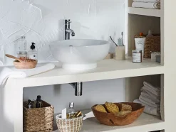 Vasque à poser ronde céramique blanche GoodHome Nura
