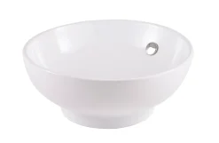 Vasque à poser ronde céramique blanche GoodHome Nura