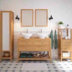 Vasque à poser ronde céramique blanche GoodHome Nura