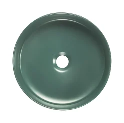 Vasque à poser ronde céramique vert sapin mat Ø36 x H.12 cm Homesight Romeo