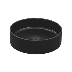 Vasque à poser ronde céramique noir mat GoodHome Samal