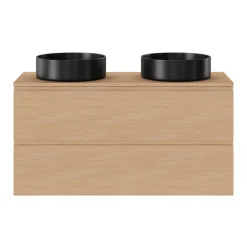 Vasque à poser ronde céramique noir mat GoodHome Samal
