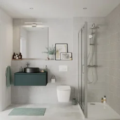 Vasque à poser ronde céramique noir mat GoodHome Samal