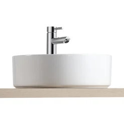 Vasque à poser ronde céramique blanc Kalvin