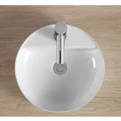 Vasque à poser ronde céramique blanc Kalvin