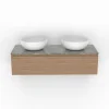 Vasque à poser ronde en céramique blanche Ø41.5 cm GoodHome Ondava