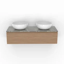 Vasque à poser ronde en céramique blanche Ø41.5 cm GoodHome Ondava