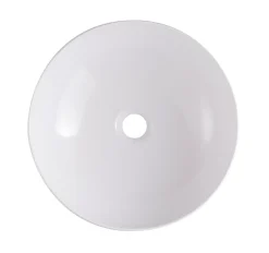 Vasque à poser ronde en céramique blanche Ø41.5 cm GoodHome Ondava