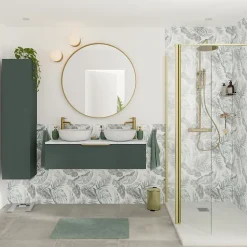 Vasque à poser ronde en céramique blanche Ø41.5 cm GoodHome Ondava