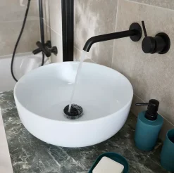 Vasque à poser ronde en céramique blanche Ø41.5 cm GoodHome Ondava