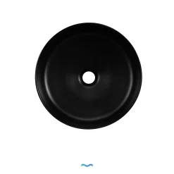 Vasque à poser ronde en céramique noir - DILECI