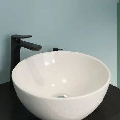 Vasque à poser ronde en céramique blanc Tasi GoodHome