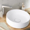 Vasque à poser ronde en résine blanche Ø38 x H.12 cm GoodHome Apanas