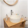 Vasque à poser ronde en terrazzo 36cm