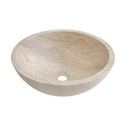 Vasque à poser ronde travertin ivoire Casa linea Elodie