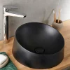 Vasque à poser résine GoodHome Allos Noir