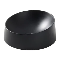 Vasque à poser résine GoodHome Allos Noir