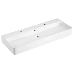Vasque à suspendre rectangulaire céramique blanc Malaga