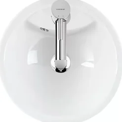 Vasque a encastrer par dessus céramique traditionnelle SANINDUSA Anna blanc (robinet non inclus)