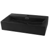 Vasque a poser carré noir lavabo ceramique salle de bain 605x365mm ML-Design