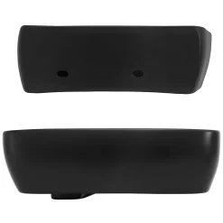 Vasque a poser noir ceramique lave-main Evier pour salle de bain 450x270x130 mm