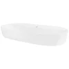 Vasque a poser ovale blanc en ceramique lavabo pour salle de bain 800x400x120 mm