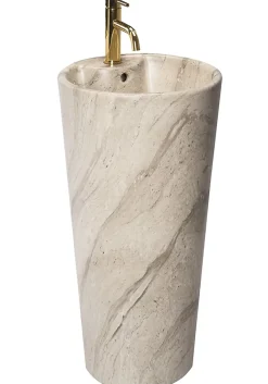 Vasque Autoportante Rea Blanka Natural Matt Beige Round