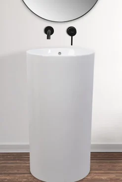 Vasque Autoportante Rea Estera White Round