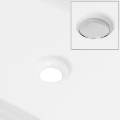 Vasque blanc rectangulaire en ceramique lavabo lave-mains a poser 680x380x120 mm