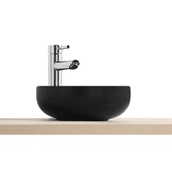 Vasque bol en céramique diamètre 26 x H.12 cm, noir, Homesight