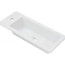 Vasque céramique traditionnelle SANINDUSA a encastrer par dessus rectangulaire Alicante 410 blanc