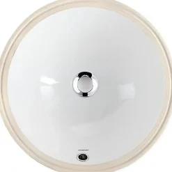 Vasque céramique traditionnelle SANINDUSA a encastrer par dessous Arc 46 blanc