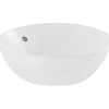Vasque céramique traditionnelle SANINDUSA ronde a poser sur plan D38 Sanlife blanc