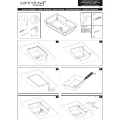 Vasque céramique traditionnelle SANINDUSA a encastrer par dessous Anna blanc