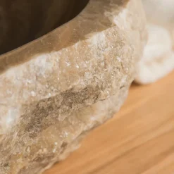 Vasque de salle de bain à poser en pierre Onyx 40 - 45 cm