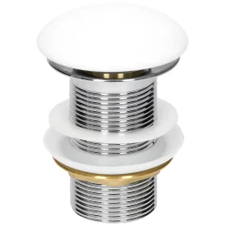 Vasque en céramique blanc avec bonde de vidage pour salle de bain 605x380x140 mm
