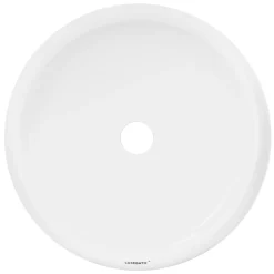 Vasque en céramique blanc avec bonde de vidage pour salle de bain 350x120 mm
