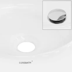 Vasque en céramique blanc avec bonde de vidage pour salle de bain 350x120 mm